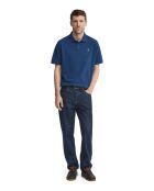 Polo André in cotone a manica corta blu indaco