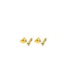 Boucles d'oreilles Vega en laiton dorées