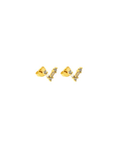 Boucles d'oreilles Vega en laiton dorées