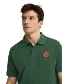 Polo Gilles in cotone a manica corta verde bottiglia