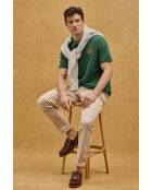 Polo Gilles in cotone a manica corta verde bottiglia