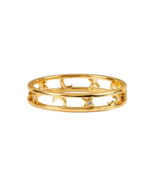 Anillo Olympe de latón dorado