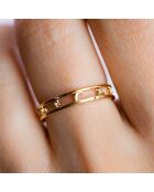 Anillo Olympe de latón dorado