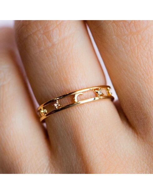 Anillo Olympe de latón dorado