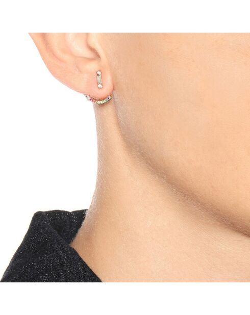 Boucles d'oreilles Jenna en laiton doré/multicolore
