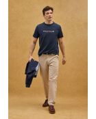 T-Shirt à manches courtes en coton Nicolas navy