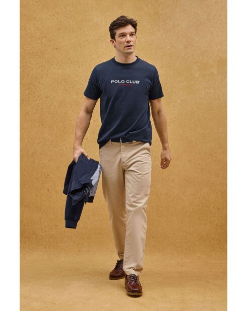 T-Shirt à manches courtes en coton Nicolas navy