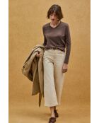 Justine Chocolate Langarmshirt aus Leinen