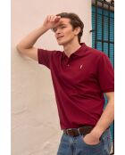 Polo à manches courtes en coton Armand garnet
