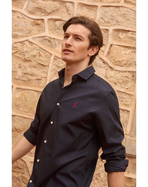 Camicia Jean-Paul in cotone a manica lunga blu