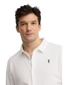 Polo Johan bianca a manica lunga in cotone