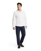 Polo Johan bianca a manica lunga in cotone