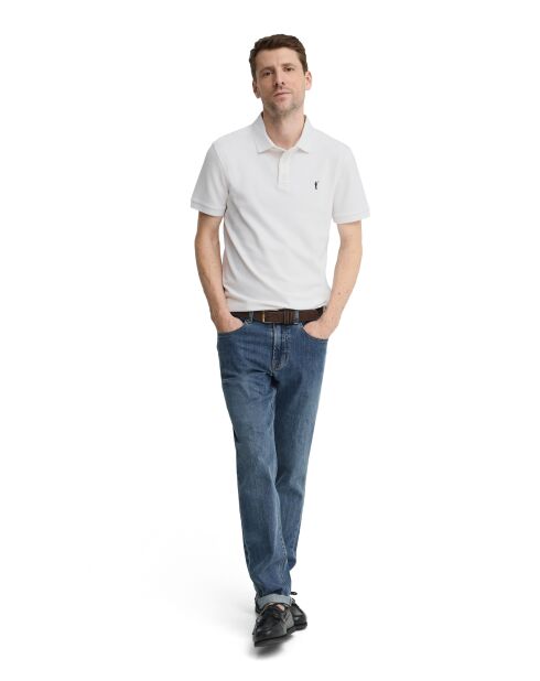Polo a manica corta in cotone bianco Browno