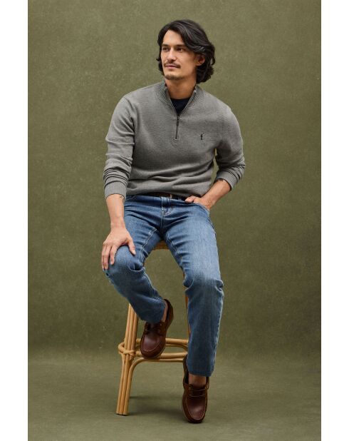 Felpa Aaron vigore in cotone grigio