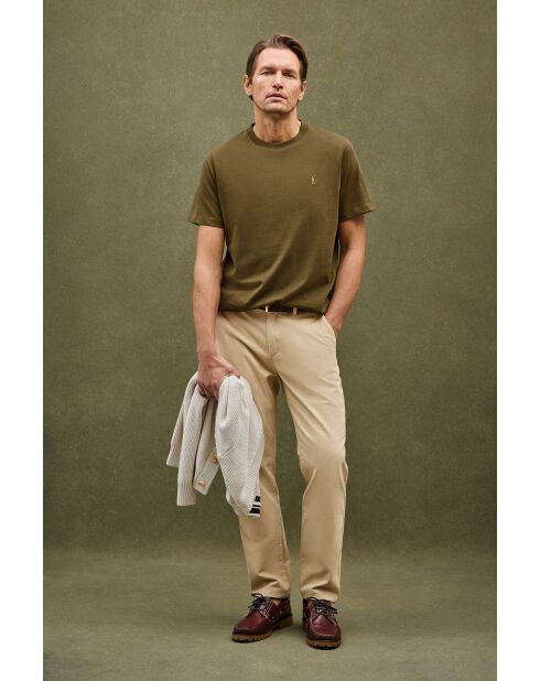 T-Shirt à manches courtes en coton Léonard dark khaki