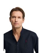 Camicia a maniche lunghe in misto lino blu scuro Malo