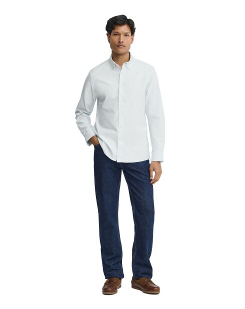 Camicia Jean-Baptiste in cotone blu a manica lunga da bambino