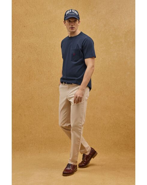T-Shirt à manches courtes en coton Maxence navy