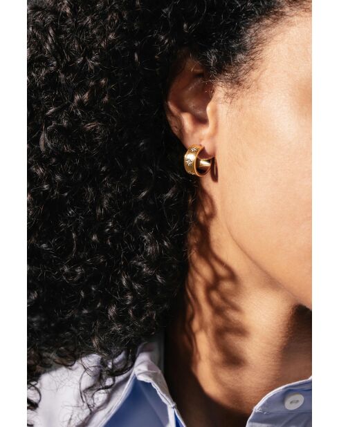 Pendientes Elise de latón dorado