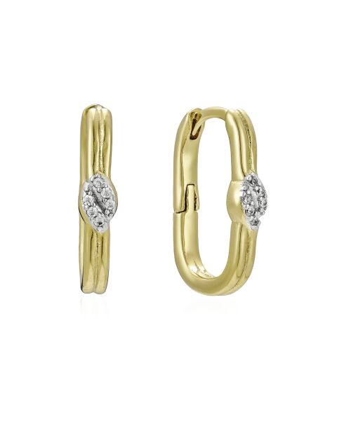 Janet Ohrringe aus goldfarbenem Messing