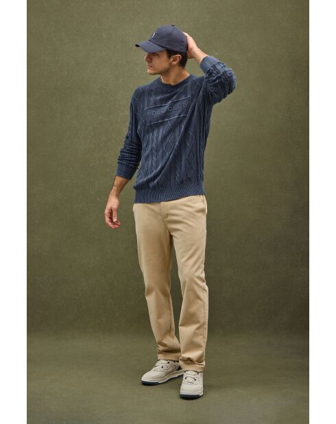Pullover Owen in denim in cotone blu
