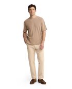 T-Shirt à manches courtes en coton Enrico light brown