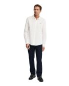 Camicia Roland a manica lunga in cotone bianco