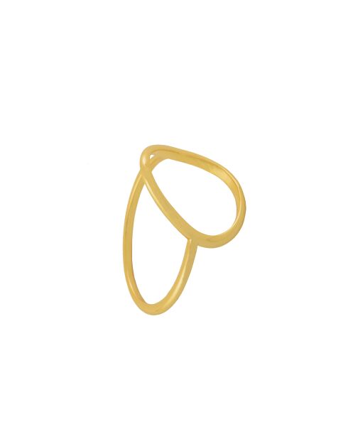 Anillo Angèle de latón dorado