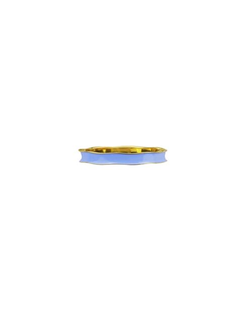 Anillo Bettina de latón dorado/morado