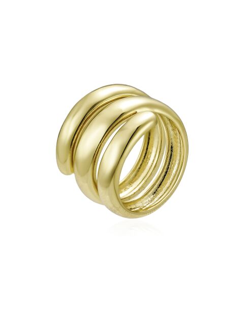 Anillo Josephine de latón dorado
