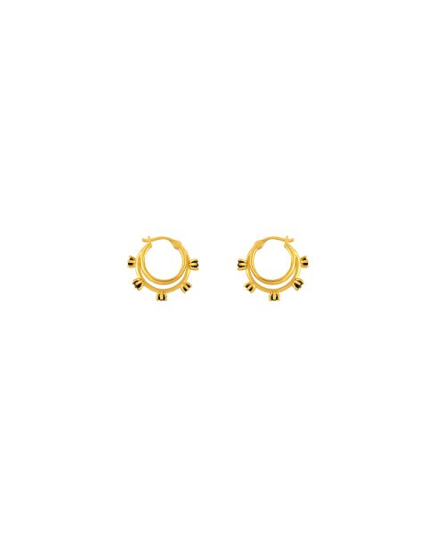 Boucles d'oreilles Fiora en laiton doré/noir