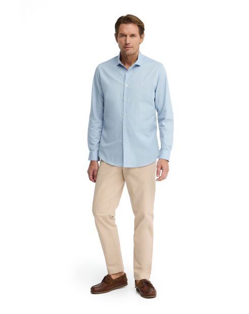 Camicia a manica lunga in cotone blu Karl baby