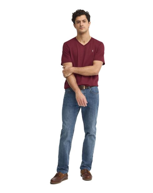 T-Shirt à manches courtes en coton Mathieu garnet