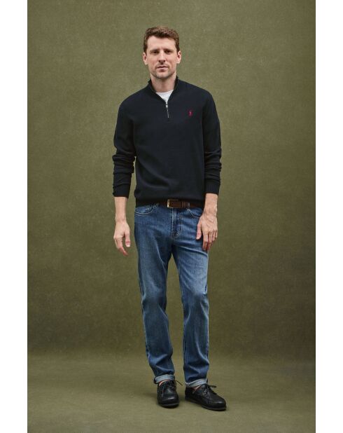 Felpa Anthony in cotone blu scuro