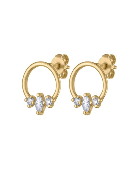 Pendientes Nour en oro y latón