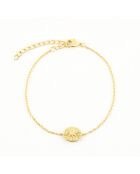 Pulsera Daniela de latón dorado