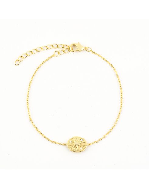Pulsera Daniela de latón dorado