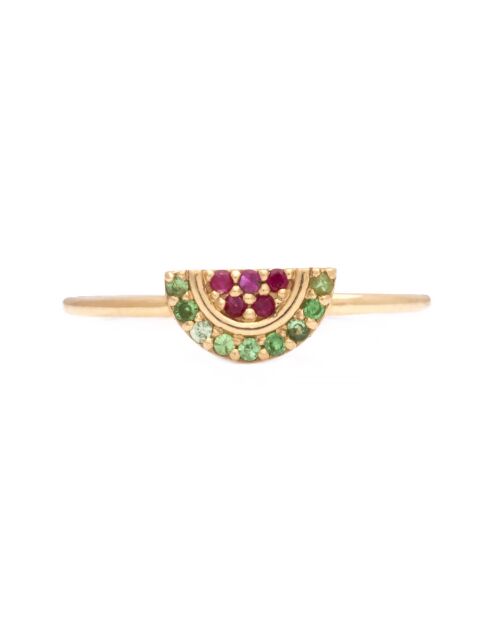 Flavie ring in goud/veelkleurig messing