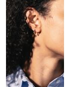 Boucles d'oreilles Roxane en laiton doré/bleu