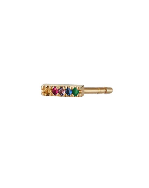 Boucles d'oreilles Jessica en laiton doré/multicolore