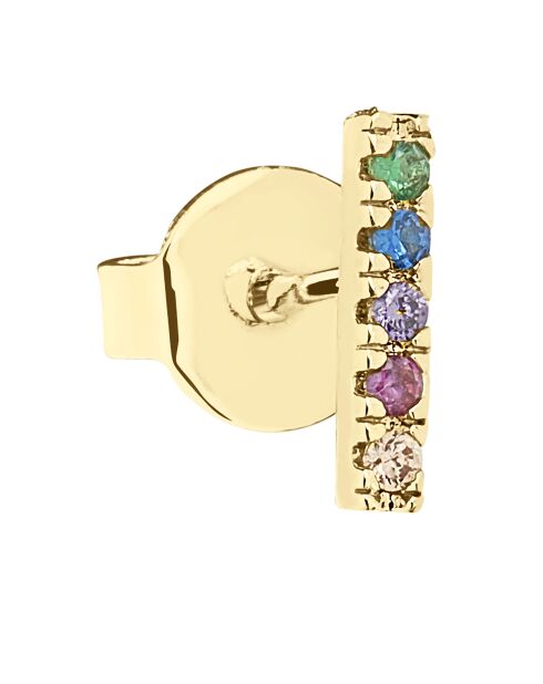 Boucles d'oreilles Jessica en laiton doré/multicolore