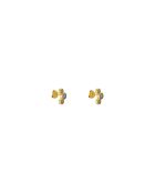 Ida Ohrringe/Mopp aus goldfarbenem Messing