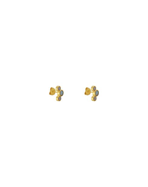 Ida Ohrringe/Mopp aus goldfarbenem Messing