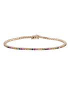 Mila armband in goud/veelkleurig messing