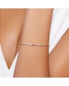 Mila armband in goud/veelkleurig messing