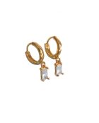 Boucles d'oreilles Angélique en laiton dorées