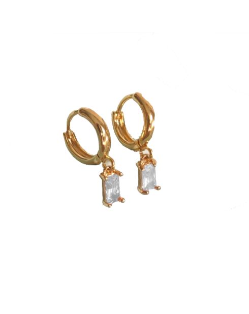 Boucles d'oreilles Angélique en laiton dorées