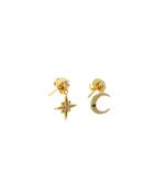 Orecchini Joey in oro/ottone blu scuro