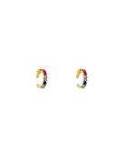 Boucles d'oreilles Toni en laiton doré/multicolore