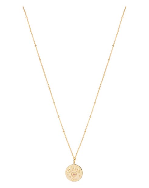 Isabella halsketting in goud/roze messing